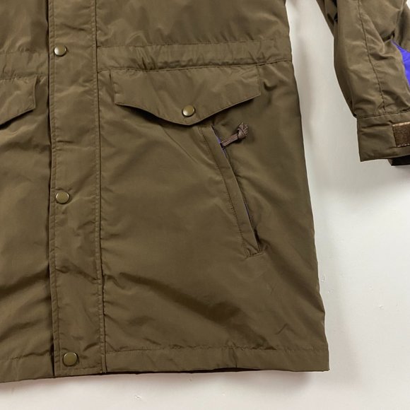 Lands' End Packable Mountain Lite Parka Jacket Men's Medium Brown Purple Nylon - Picture 7 of 15